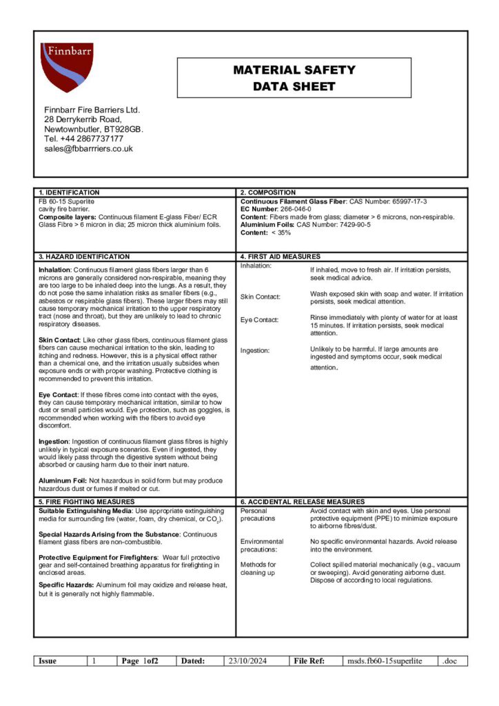 thumbnail of FB 60-15 – Material Safety Data Sheet