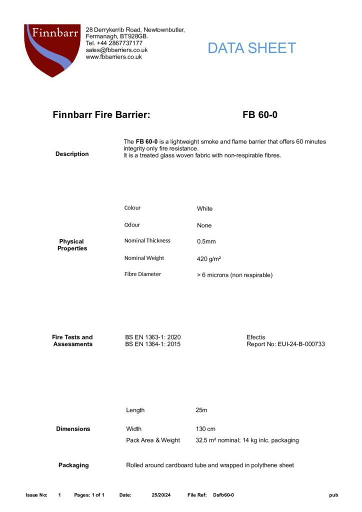 thumbnail of FB 60-0 – Technical Data Sheet